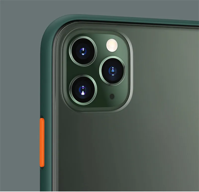 Luxury Transparent Matte Case For iphone 11 Pro XS MAX XR X Hybrid Shockproof Silicone Phone Case For iPhone 6 6s 7 8 Plus Cover