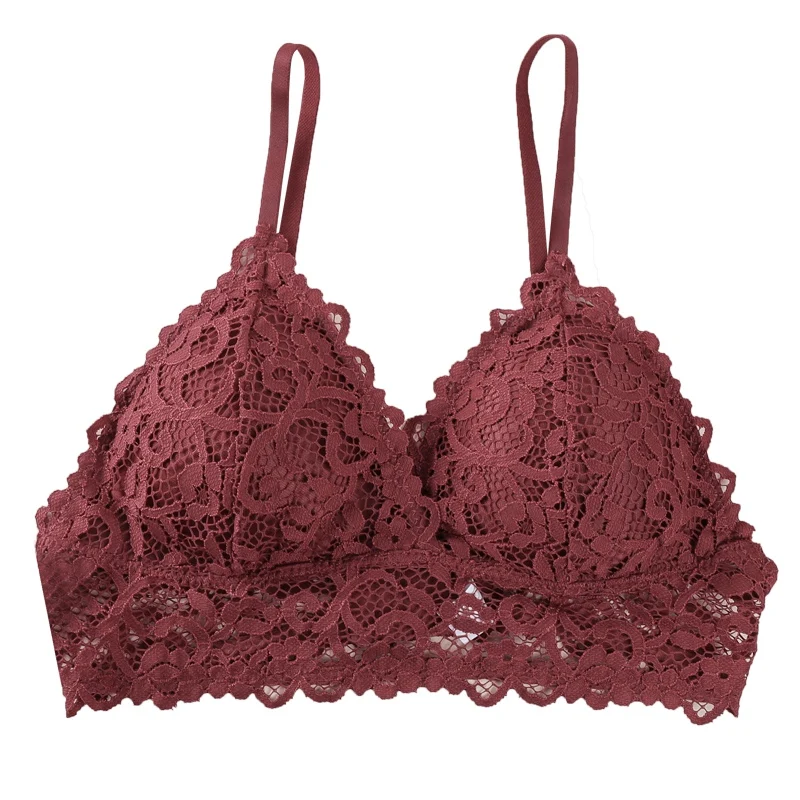 

Women Lace Bralette Seamless Bras Sexy Beauty Back Tube Tops Girls Underwear Gathered Bras