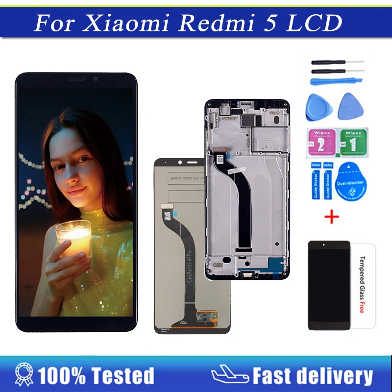 

Оригинальный ЖК-дисплей 5,7 дюйма для XIAOMI Redmi 5, ЖК-дисплей с сенсорным дигитайзером в сборе с рамкой для XIAOMI Redmi 5, ЖК-экран