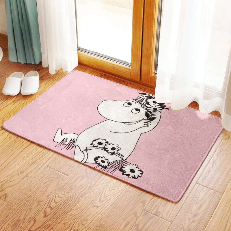 Moomin, коврики для ванной, ковер, маленький мой коврик для ванной, скользкий двойной напольный коврик, короткий пушистый, для ванной комнаты, Нескользящая лента, Alfombra De Bano