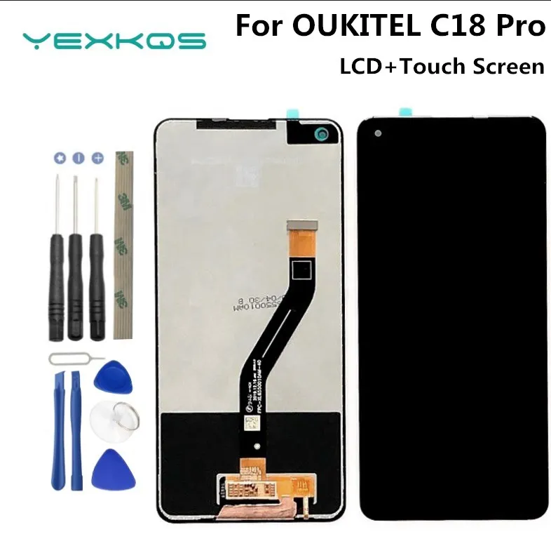 6,55 '100% оригинальный для OUKITEL C18 Pro ЖК-дисплей сенсорный экран дигитайзер Запчасти в сборе для OUKITELC18Pro + Инструменты