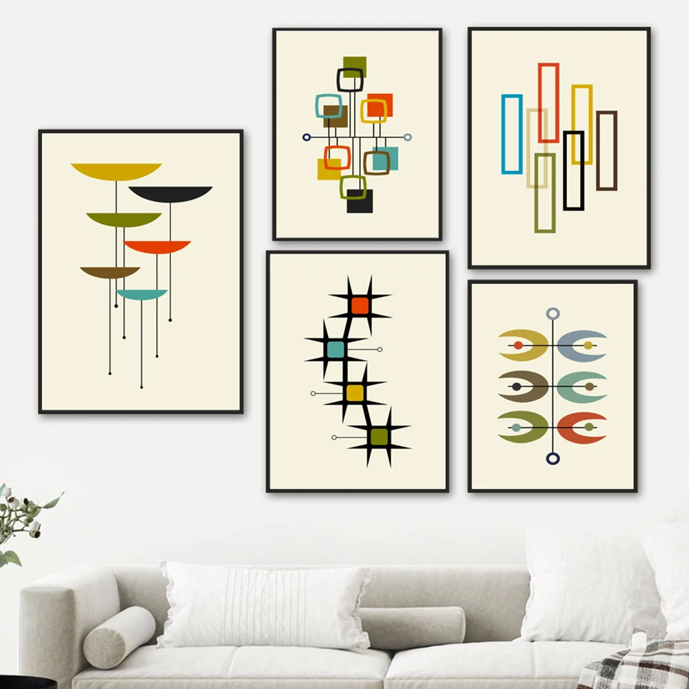 

Colorful Geometric Pattern Minimalist Wall Art Canvas Painting Nordic Posters And Prints Wall Pictures For Living Room Decor