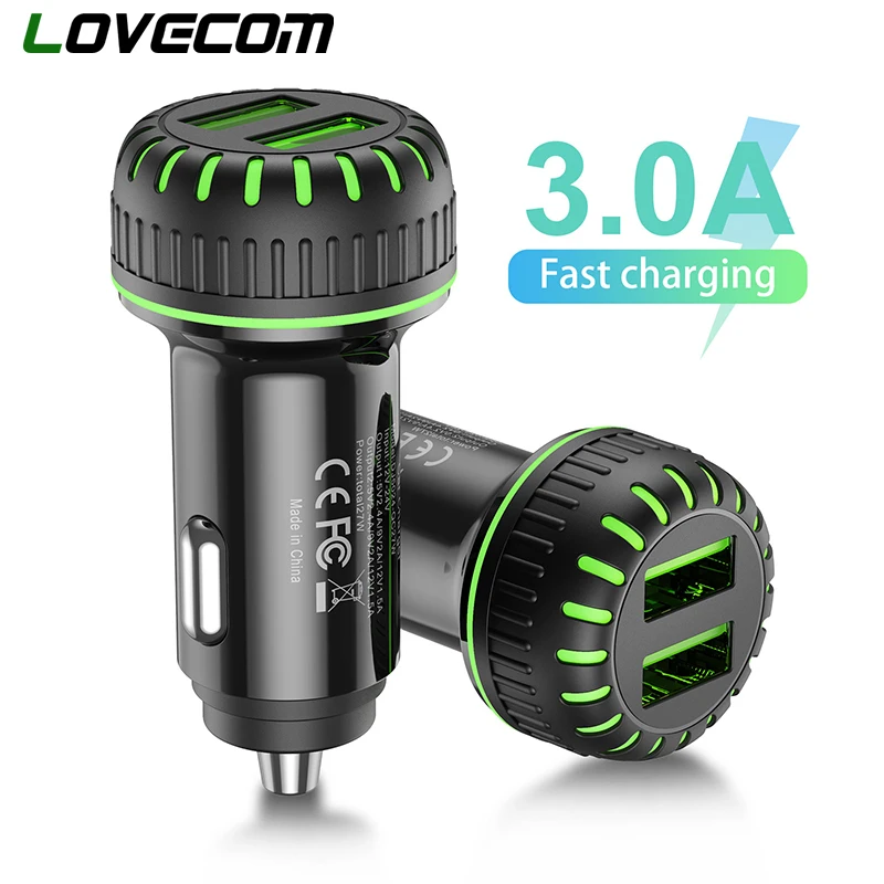 Автомобильное зарядное устройство LOVECOM с двумя USB портами 36 Вт|Зарядные