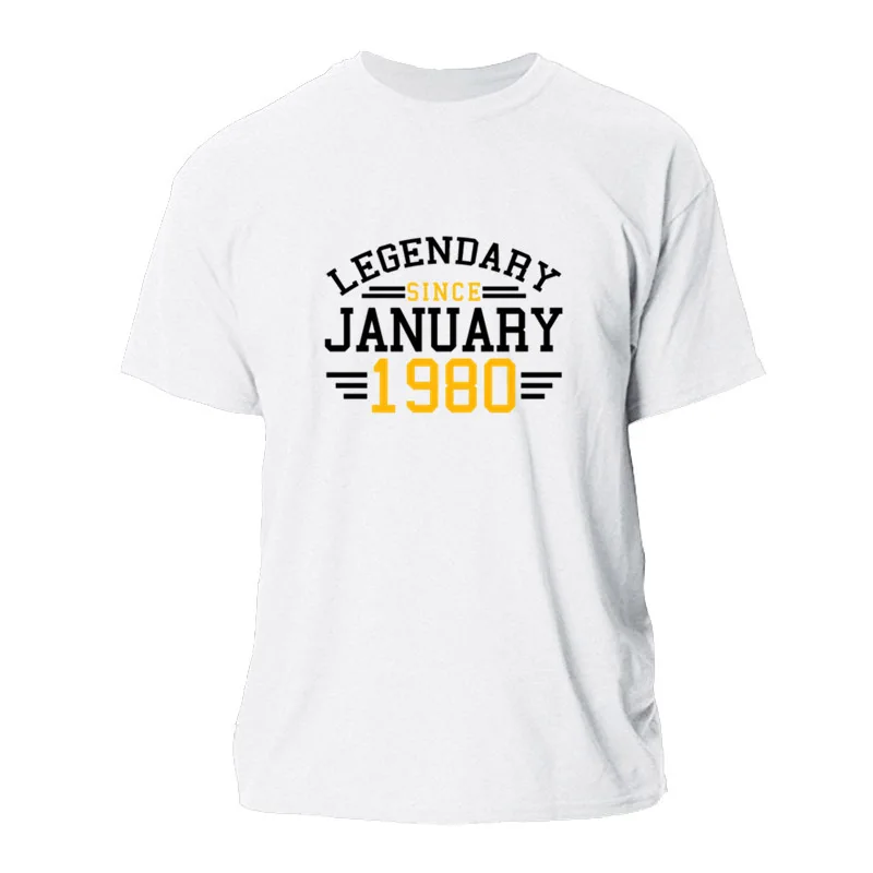 Забавная Мужская футболка на день рождения с коротким рукавом одноцветная