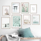 Абстрактная Картина на холсте пляжный мост Одуванчик алоэ Цитата Сакура винтажные плакаты Настенная картина современный декор для комнаты