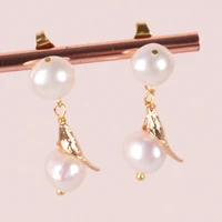 15 20mm natural white baroque pearl bird shape earring 18k ear drop dangle party jewelry hook