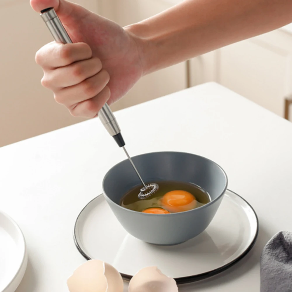 

Household Stainless Steel Electric Handheld Mixer Electric Egg Beater Coffee Blender Handle Milk Foamer Maker Kitchen Gadget