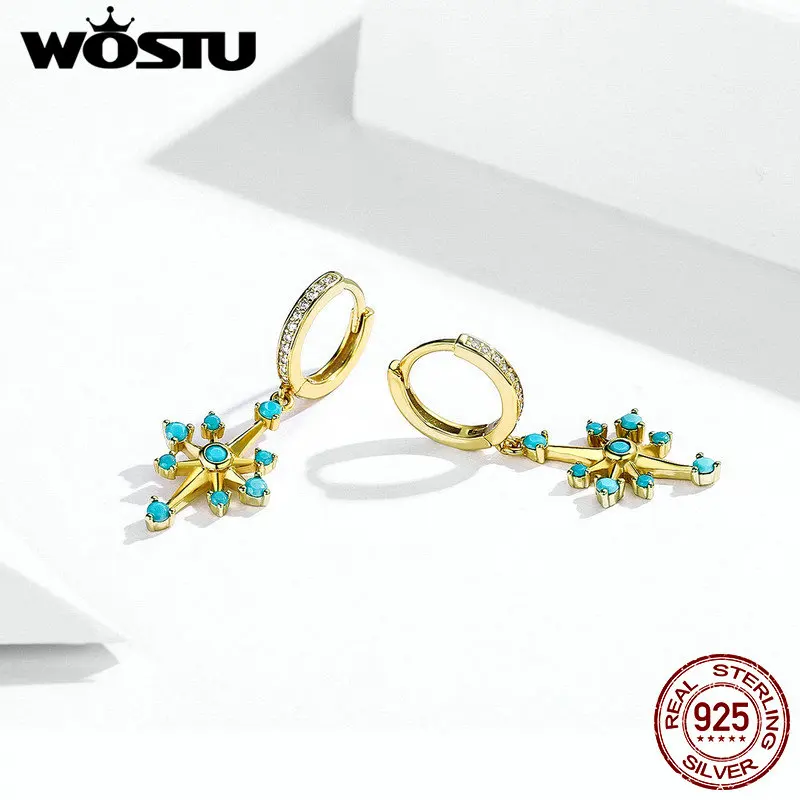 WOSTU 100% настоящие 925 пробы серебряные серьги-капли манго простые и милые Godlen