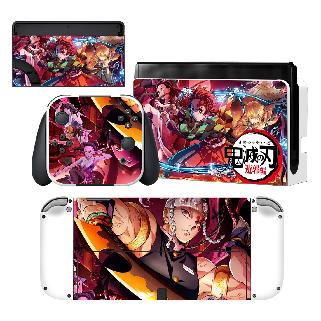 Demon Slayer Nintendoswitch Skin Cover Sticker Decal for Nintendo Switch OLED Console Joy-con Controller Dock Skin Vinyl images - 6