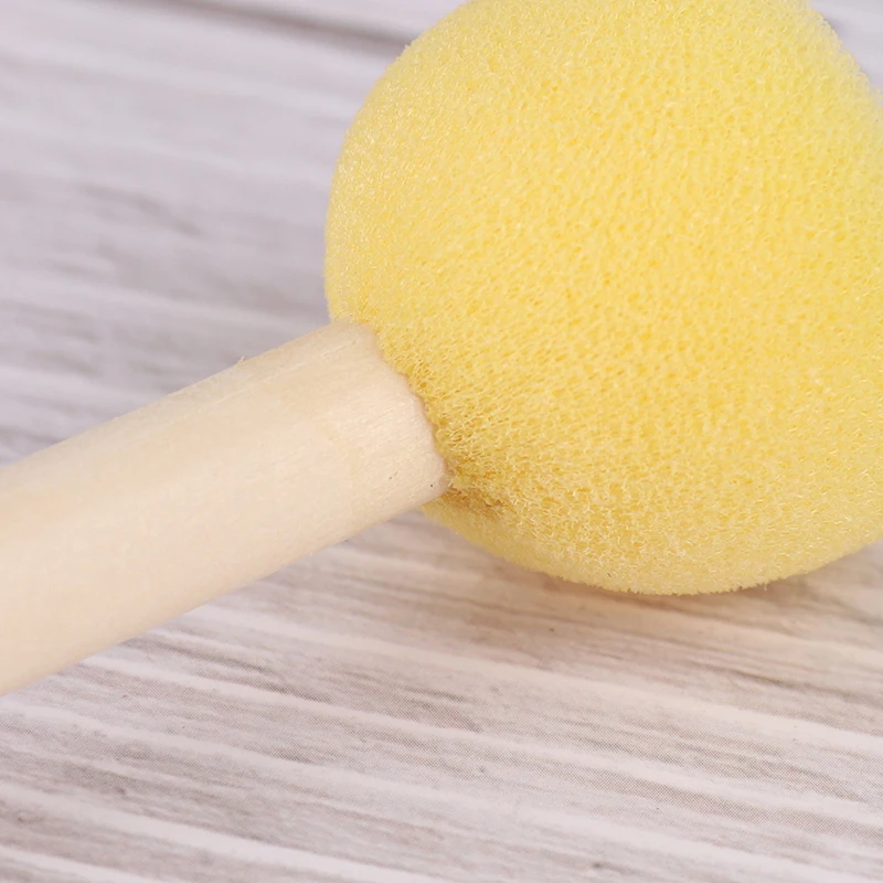 

5Pcs/set Wooden Sponge Paint Brush Kids Children Flower Graffiti Art Drawing Painting Toys Tool School Stationery Supplies