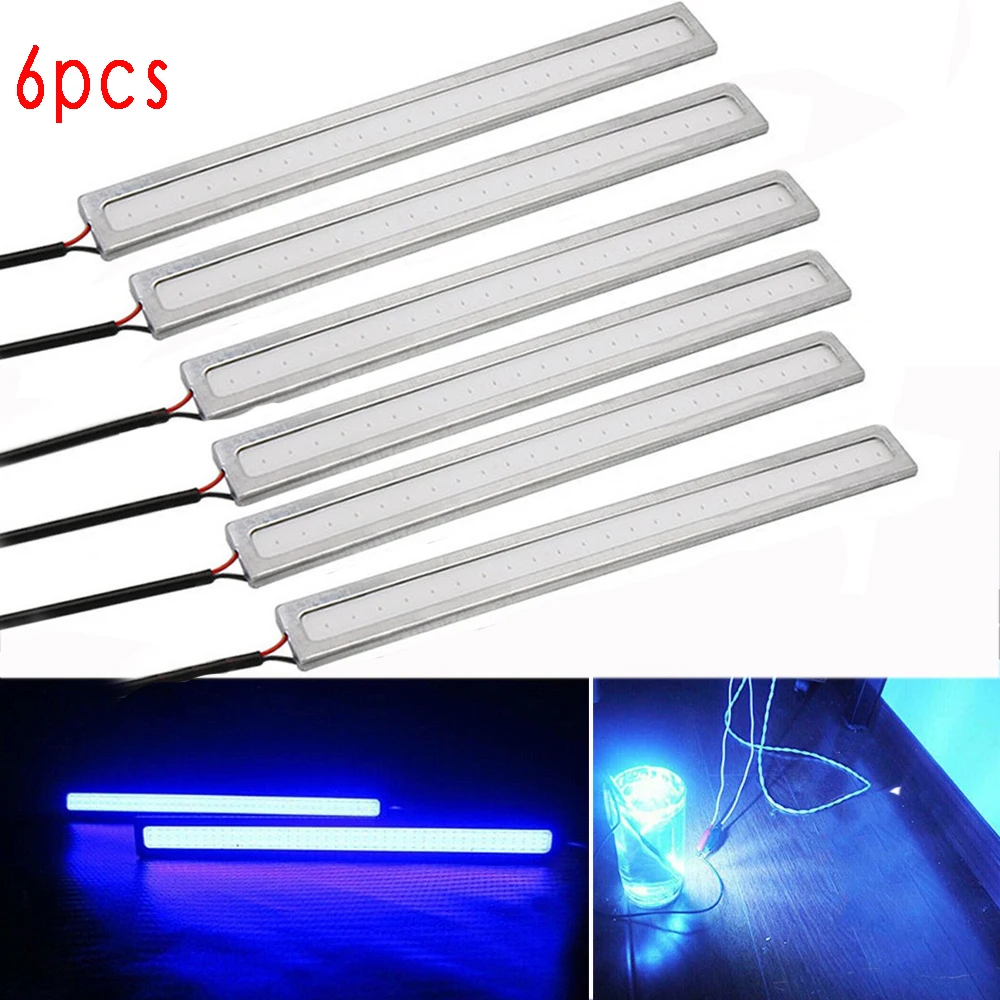 

6/4/2PCS Waterproof Car DRL Fog LED Lights Strip Daytime Running COB Drive Lamp Blue/White/yellow COB Daytime Running Light