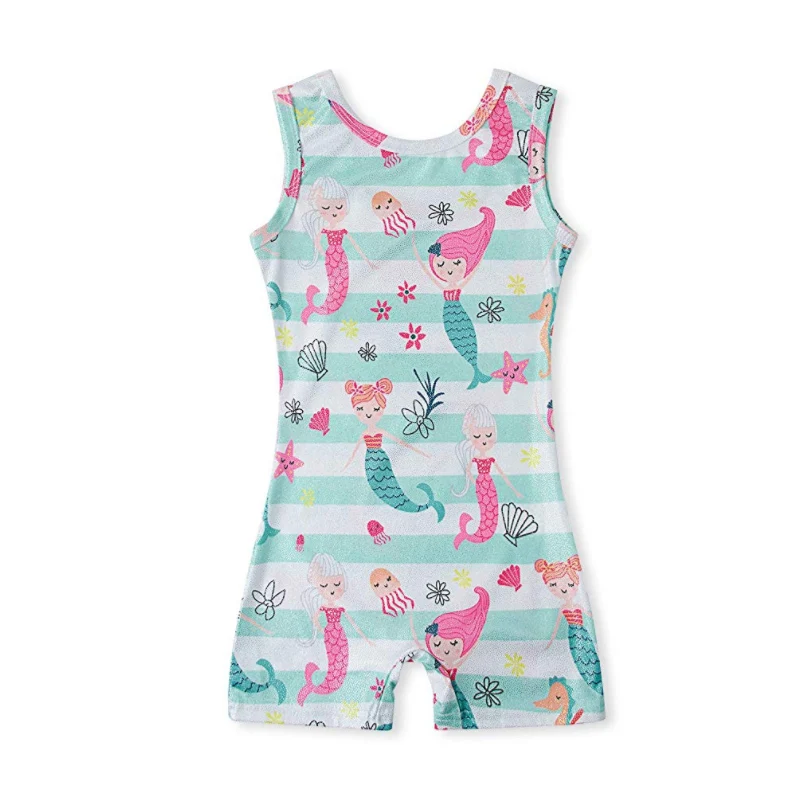 Милое гимнастическое трико без рукавов с героями мультфильмов для девочек От 3 до