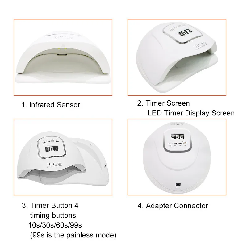 Уф-лампа для сушки всех видов гель-лака 80 вт | Красота и здоровье