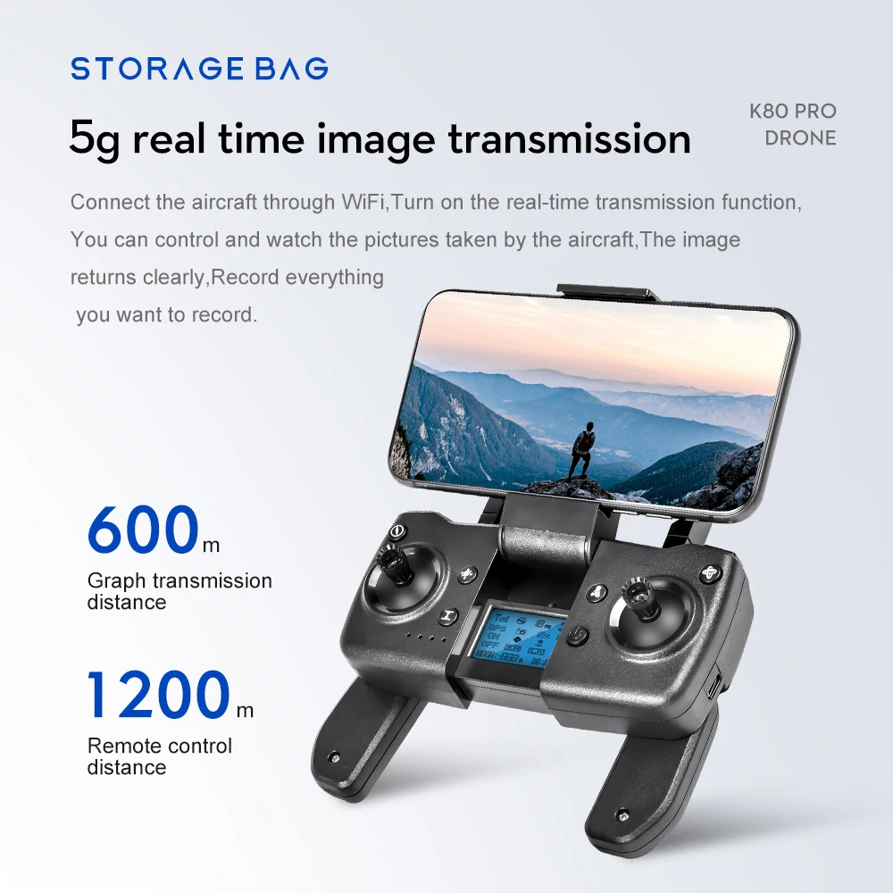 

New 4k 8K K80 PRO GPS Drone Professional Dual HD Camera Aerial Photography Brushless Motor Foldable Quadcopter RC Distance 1.2km