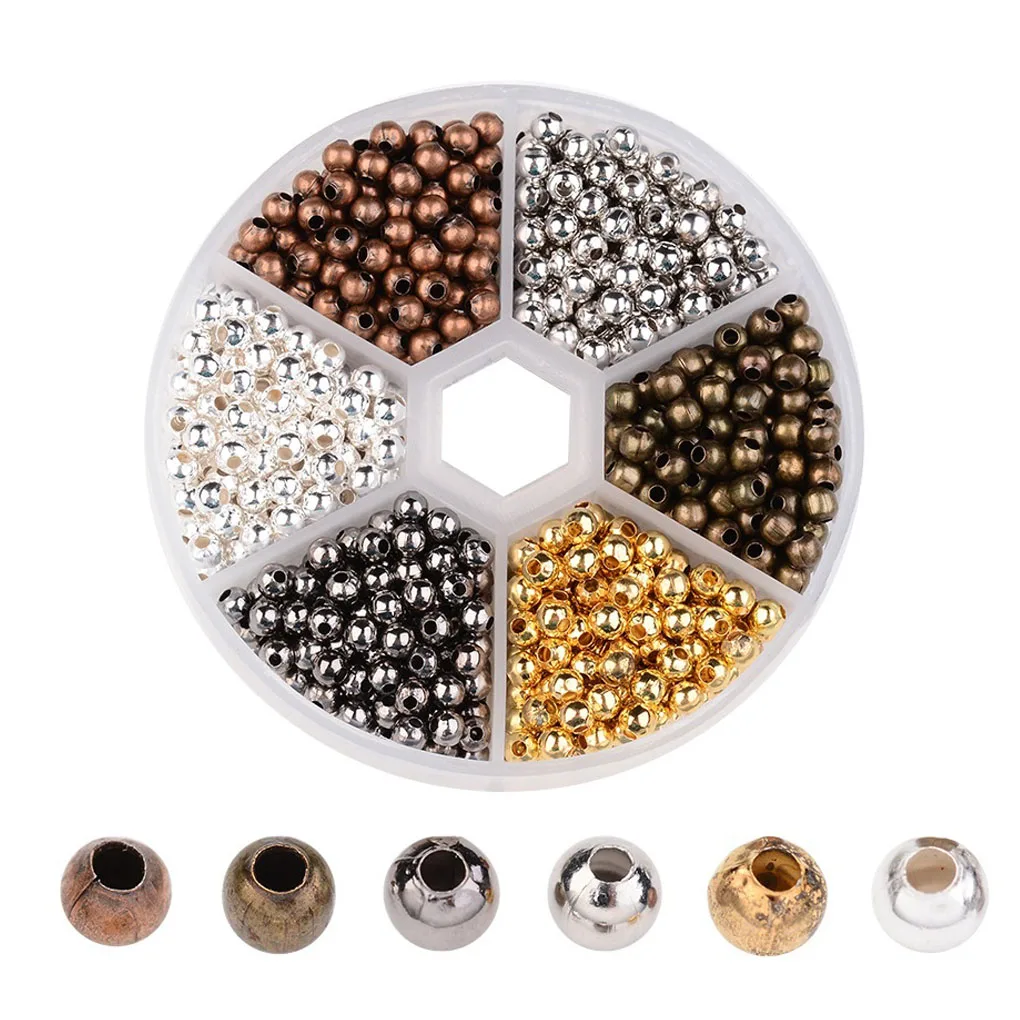 948 шт./компл. Разноцветные Круглый шар Форма Spacer Бусины для изготовления
