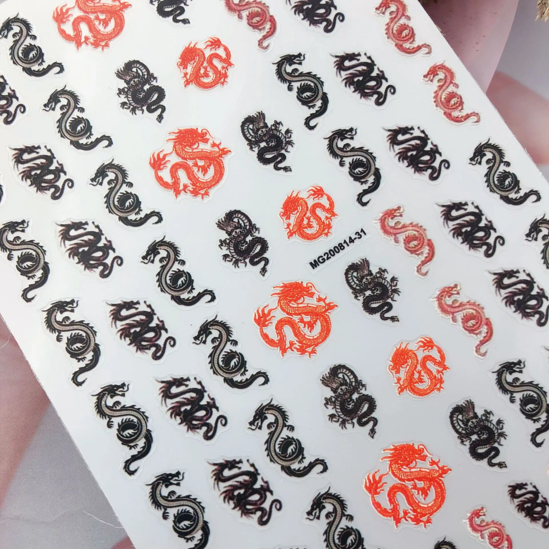 

DRAGON NAIL STICKERS 11 Types 3D Stickers Dragons / water decals / dragon / black dragon / dragons / nail stickers /,GH7576h