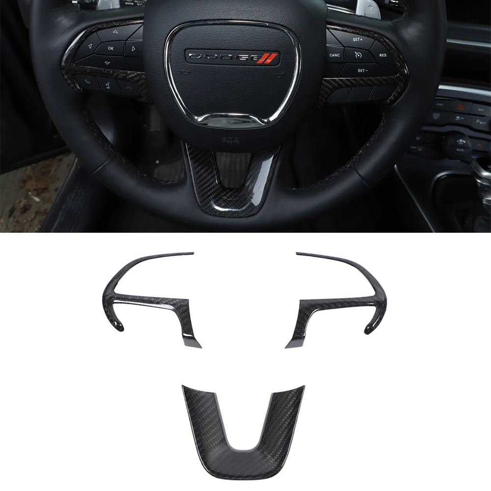

Steering Wheel Decoration Cover Trim Sticker Decal for Dodge Durango 2014+/Challenger Charger 2015+ Car Interior Accessory