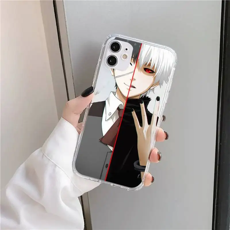 

Tokyo Ghouls anime Phone Case Transparent for iPhone 11 12 mini pro XS MAX 8 7 6 6S Plus X 5S SE 2020 XR