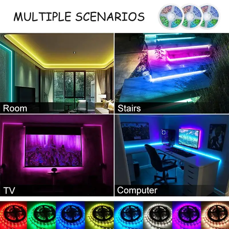 20 метров 400 светильник s 24V Светодиодные ленты RGB SMD 5050 лента Водонепроницаемый