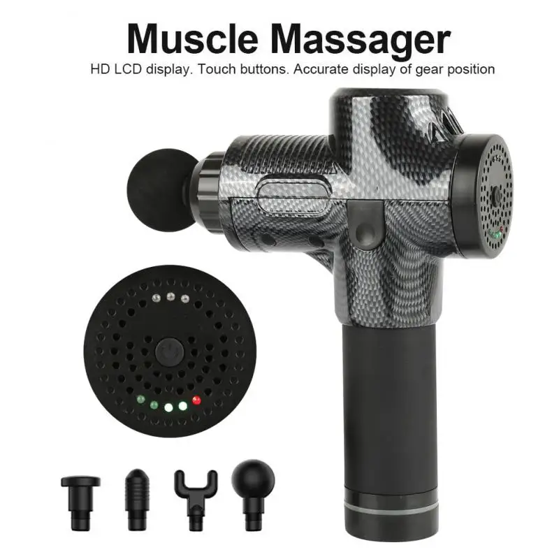 Массажный пистолет для мышц мощный беспроводной ручной электрический массажер