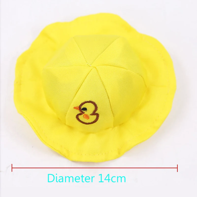 Yellow Little Duck Dog Hat Summer Puppy Sun Pet Photo Cute Diameter 14 cm | Дом и сад