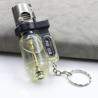 jet butane gas keychain lighter portable spray gun nozzle torch cigarette compact lighter turbo windproof cigar pipe outdoor