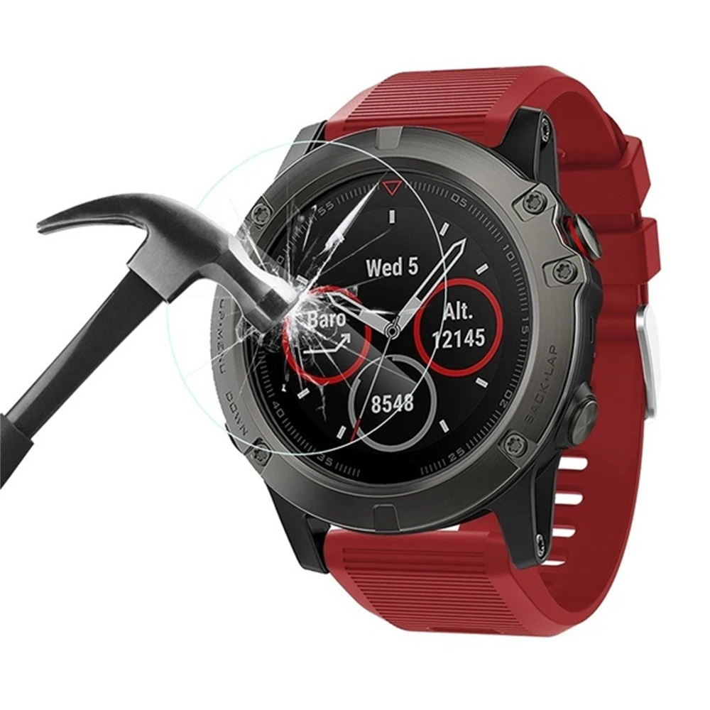 1/2 Pcs 9H Real Full Coverage Film Tempered Glass Watch Screen Protector for Garmin Fenix 5 Smart Phone Accessories | Электроника