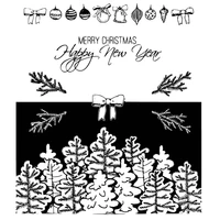 azsg christmas tree small bell clear stamps for diy scrapbooking decorative card making crafts fun decoration supplies
