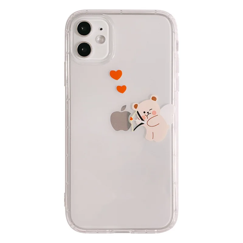 

New creative and personalized Cupid bear love case for iPhone 13 Pro Max 12 Mini 11XS XR 7 8 plus series