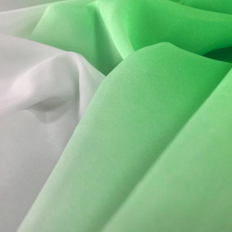 1 м * 2 тень чифон материал тона Непрозрачный шифон Koshibo градиентная ткань