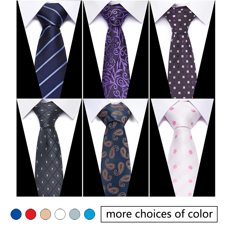 

7.5 cm Mens Ties Neck Ties Silk Gravatas dot Wedding Suit Dress sky Blue Red Purple Silver Beige Neckties Man suit accesories