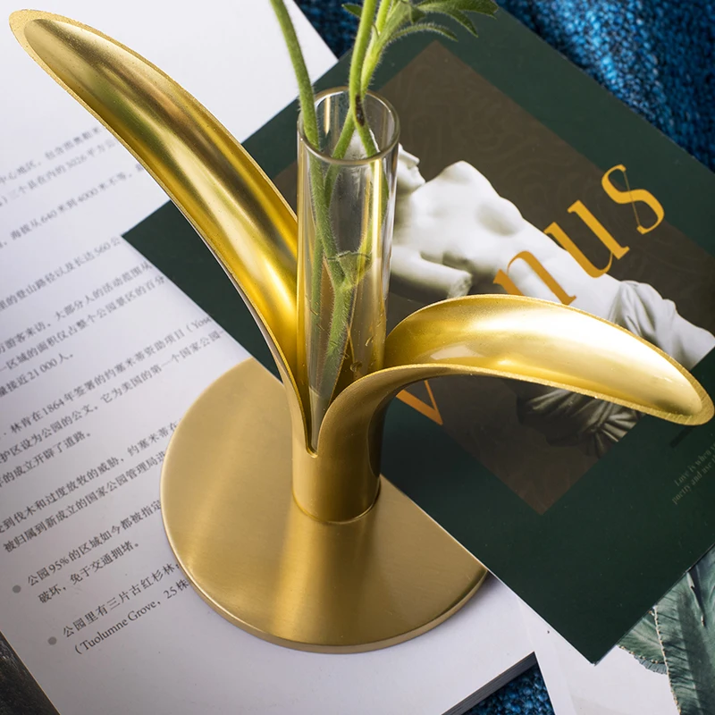 Латунный Подсвечник современный дизайн стеклянный подсвечник в скандинавском