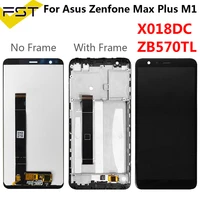 for asus zenfone max plus m1 lcd zb570tl lcd x018dc x018d lcd display touch screen digitizer sensor glass assembly with frame