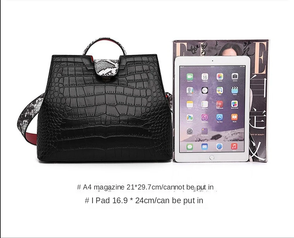 

New fashion and high quality alligator women's bag women's handbag large capacity women's shoulder bag luxury designer bag