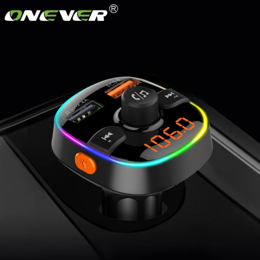 Onever BC51 Bluetooth Автомобильный MP3 плеер беспроводной комплект fm-передатчик ЖК-дисплей