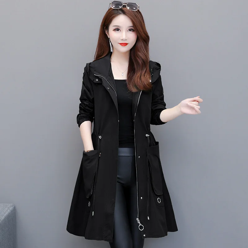 

Windbreaker women's autumn clothes 2019 new Korean version fattening oversized size shows thin foreign style spring and autumn