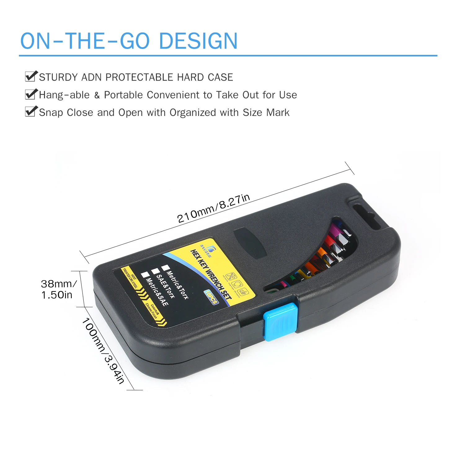 

18PCS Multicolour L-Key Set Metric Star Long Arm Ball End Hex Key Set Chrome Vanadium Steel Industrial Grade Allen Wrench Set