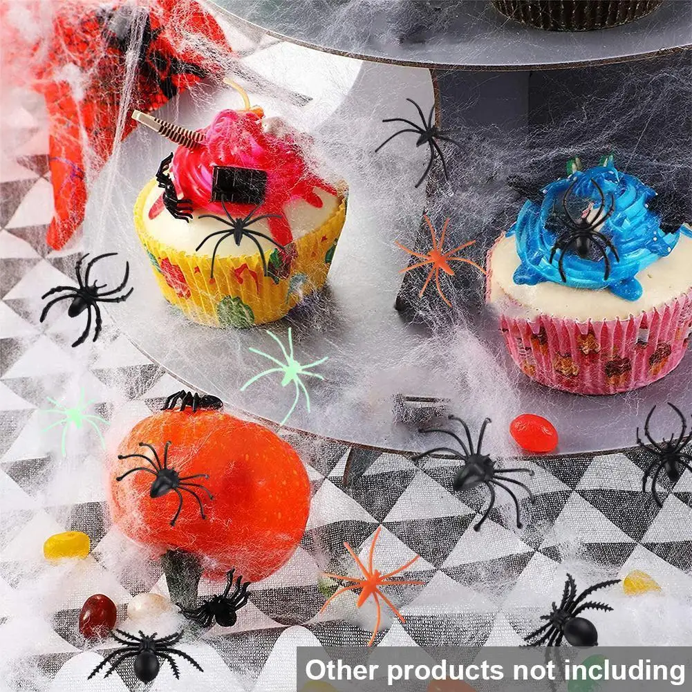 

Kid's Novelty Toy Imitating Spider Toy Spider Web Cotton Halloween Accessories Multi-color Decorations For Bedroom Children F6z0
