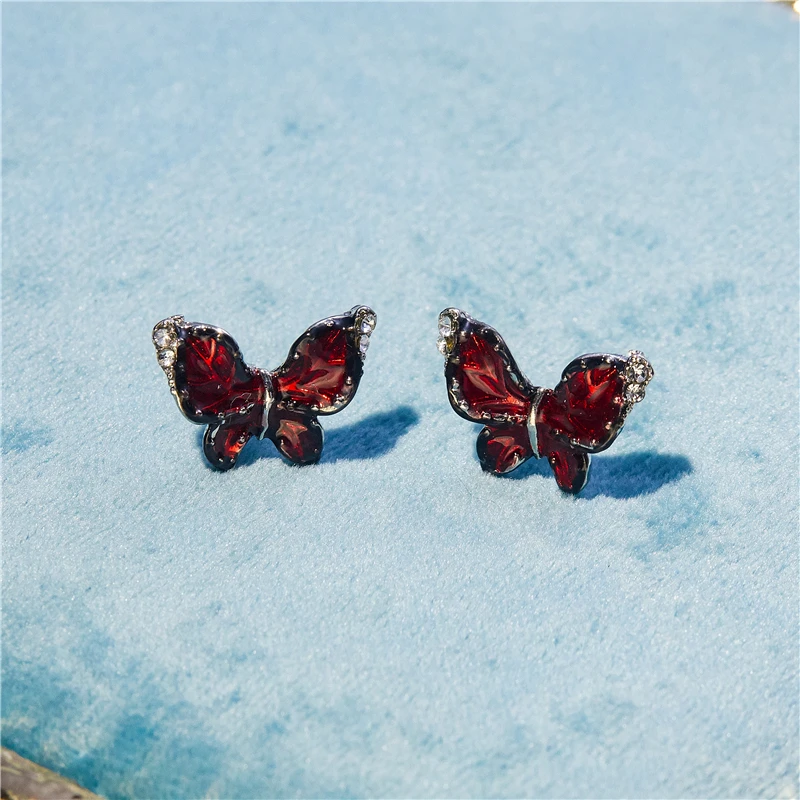 

Exquisite creative fashion popular women's luxury butterfly zircon earrings Valentine's day gifts prom party jewelry wholesale