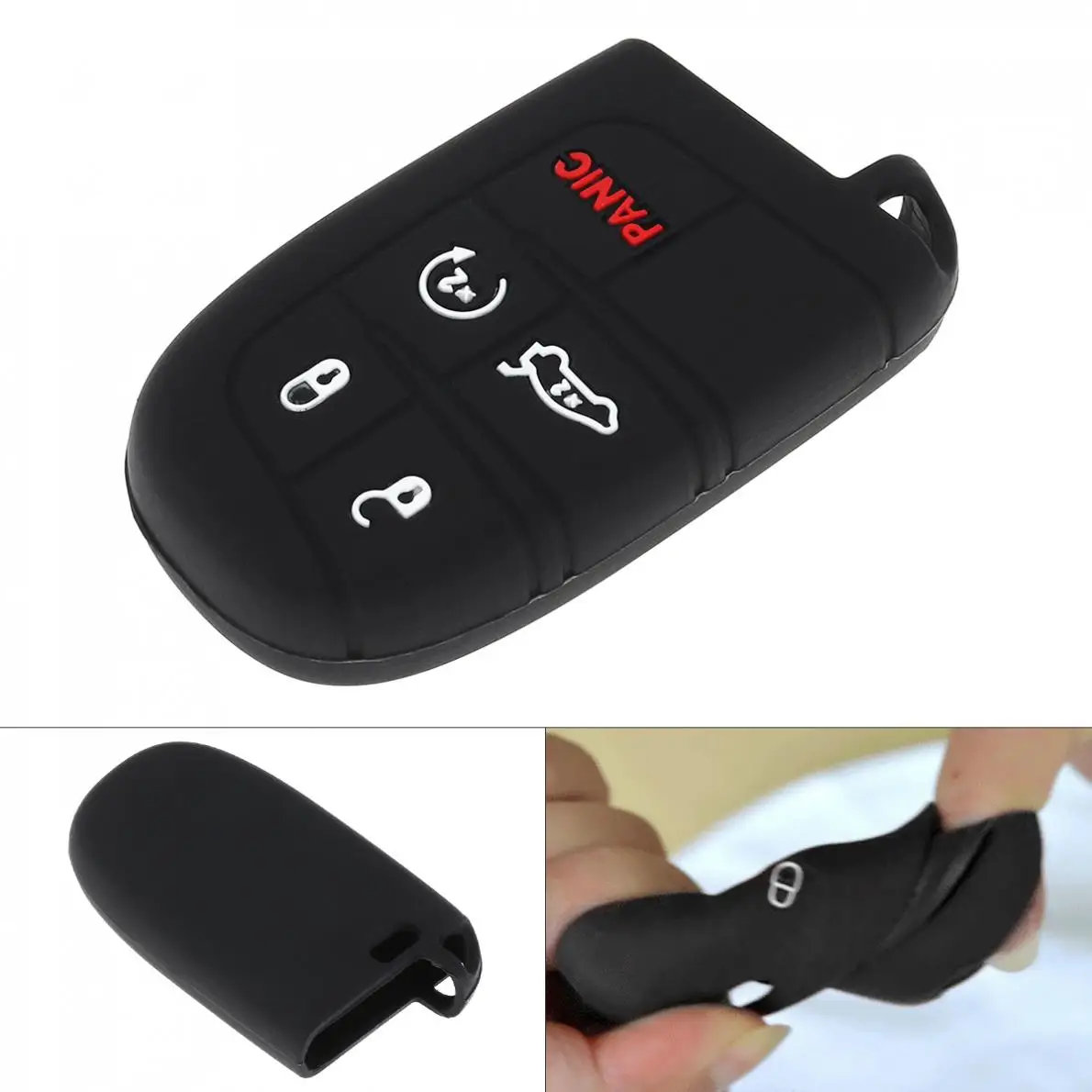 5 кнопок силиконовый чехол для ключей автомобиля с прямой пластиной защитный