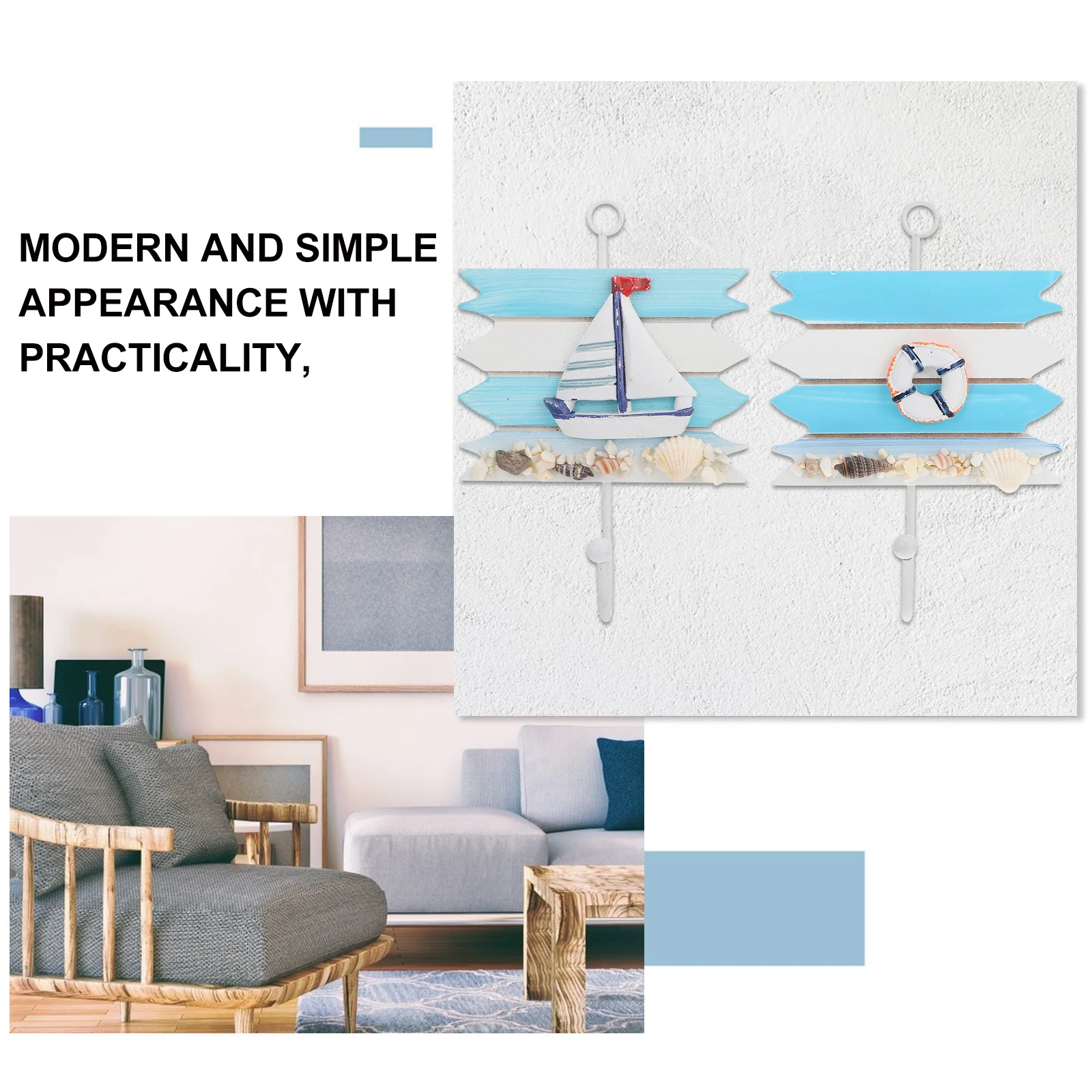 

4 шт., крючки для одежды в средиземноморском стиле