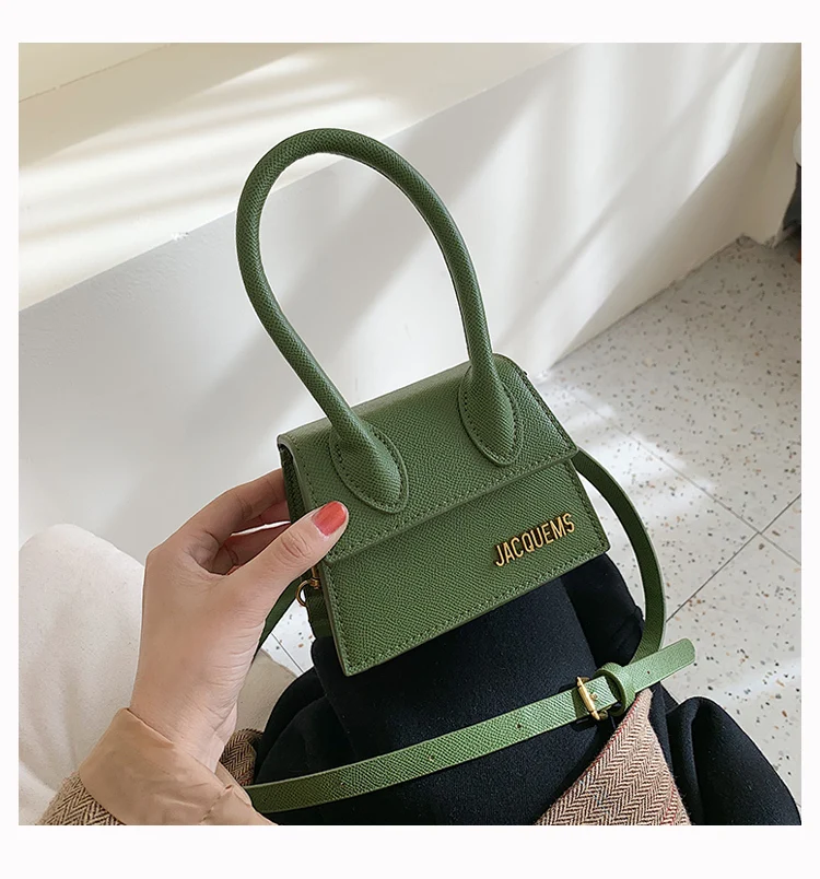litchi Green 15cm Женская мини-сумка-тоут, новинка, крокодиловый узор, флип-сумка через плечо, женская простая сумка на плечо, маленькая квадратная женская сумка - Цвет: litchi Green 15cm