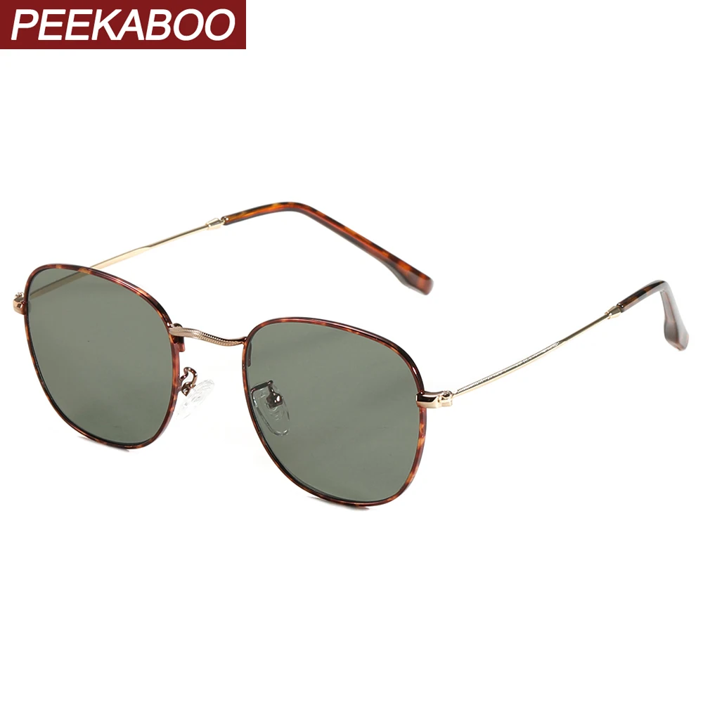 

Peekaboo thin small frame metal sunglasses for men gold green 2021 male sun glasses uv400 gifts for women hot-selling drop ship
