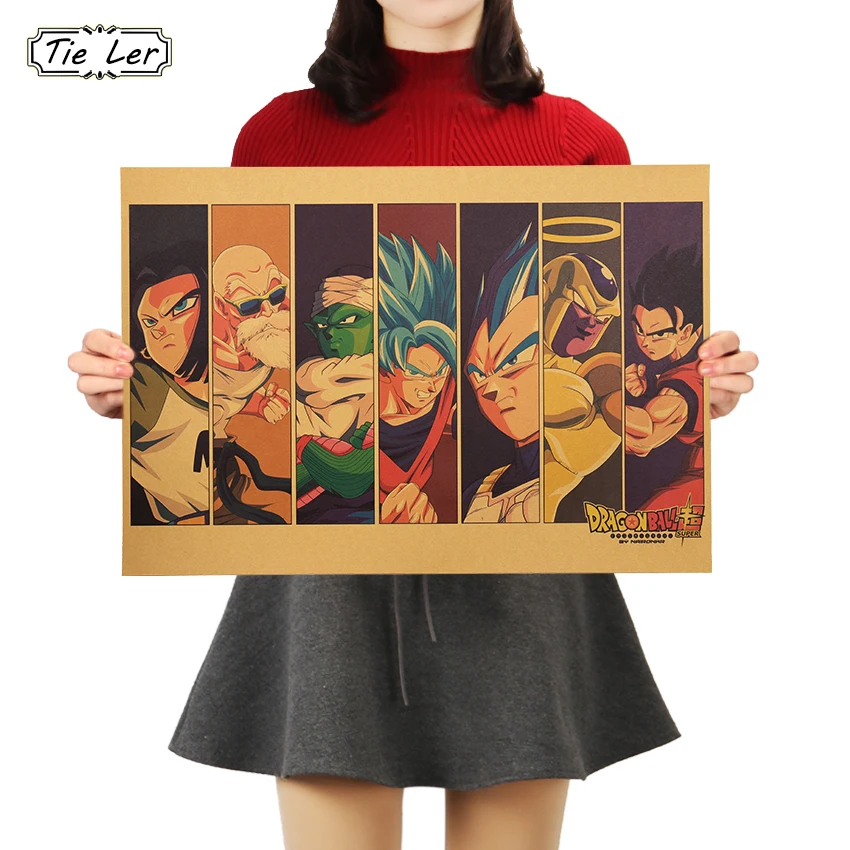 

TIE LER аниме постер крафт-бумага винтажные плакаты бар Детская комната домашняя комната искусство стены наклейки декор живопись 50.5x35cm