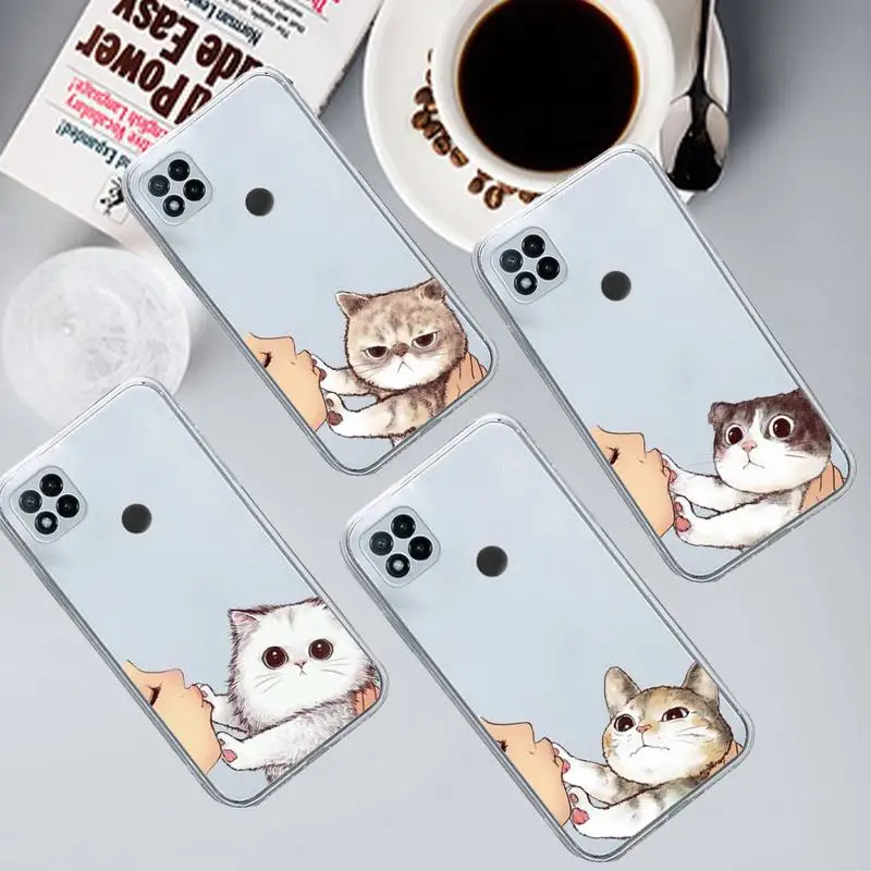 

No Kisses cute Cat animal Phone Case Transparent for Xiaomi redmi note 8 9 10 11 t lite pro ultra mix 4 k40