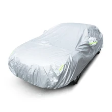 Size S-XXL Universal Full Car Covers Snow Ice Dust Sun UV Shade Cover Foldable Light Silver Auto Car Outdoor Protector Cover