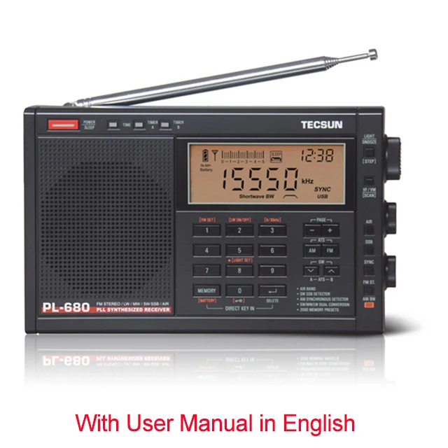 

Tecsun PL-680 Radio FM Digital Tuning Full-Band FM/MW/SBB/PLL SYNTHESIZED Stereo Radio Receiver Portable Speaker Auto sleep