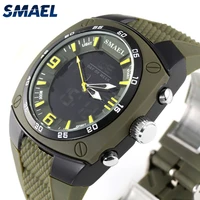 smael sport watches digital quartz men watch chronograph 30m waterproof mens dual display military relogio masculino dropship