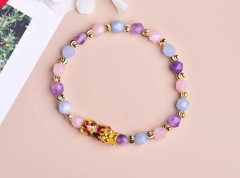 Женский разноцветный браслет из хрустальных бусин в виде храбрых войск
