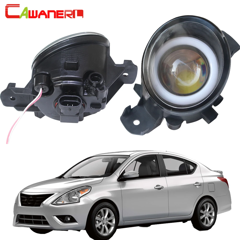 

Cawanerl For Nissan Sunny 2003-2015 Car H11 LED Fog Light Angel Eye DRL Daytime Running Lamp 3000LM White 30W 12V 2 Pieces